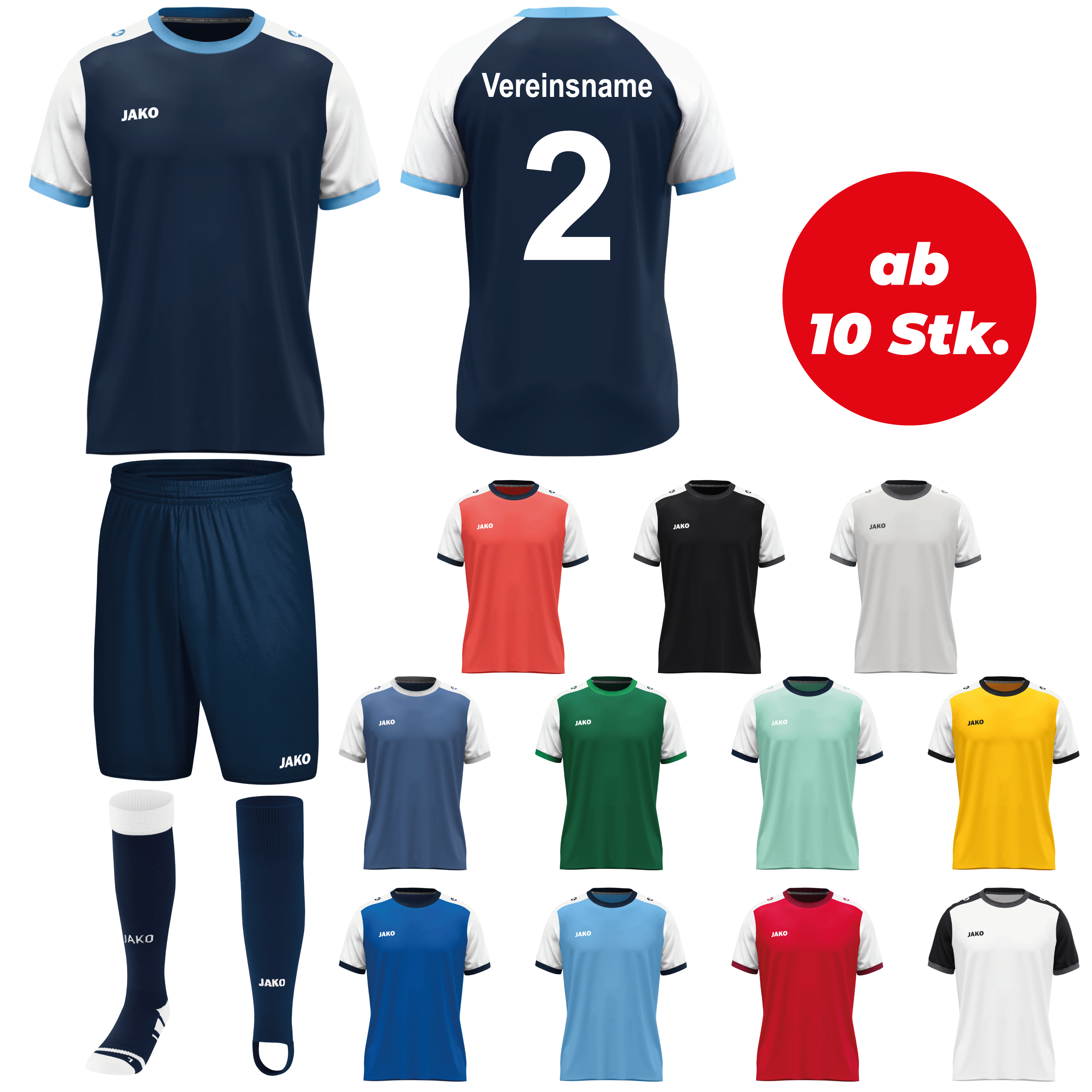 Trikotsatz Fußball Jako Dynamic ab 10 Stk. inkl. Druck