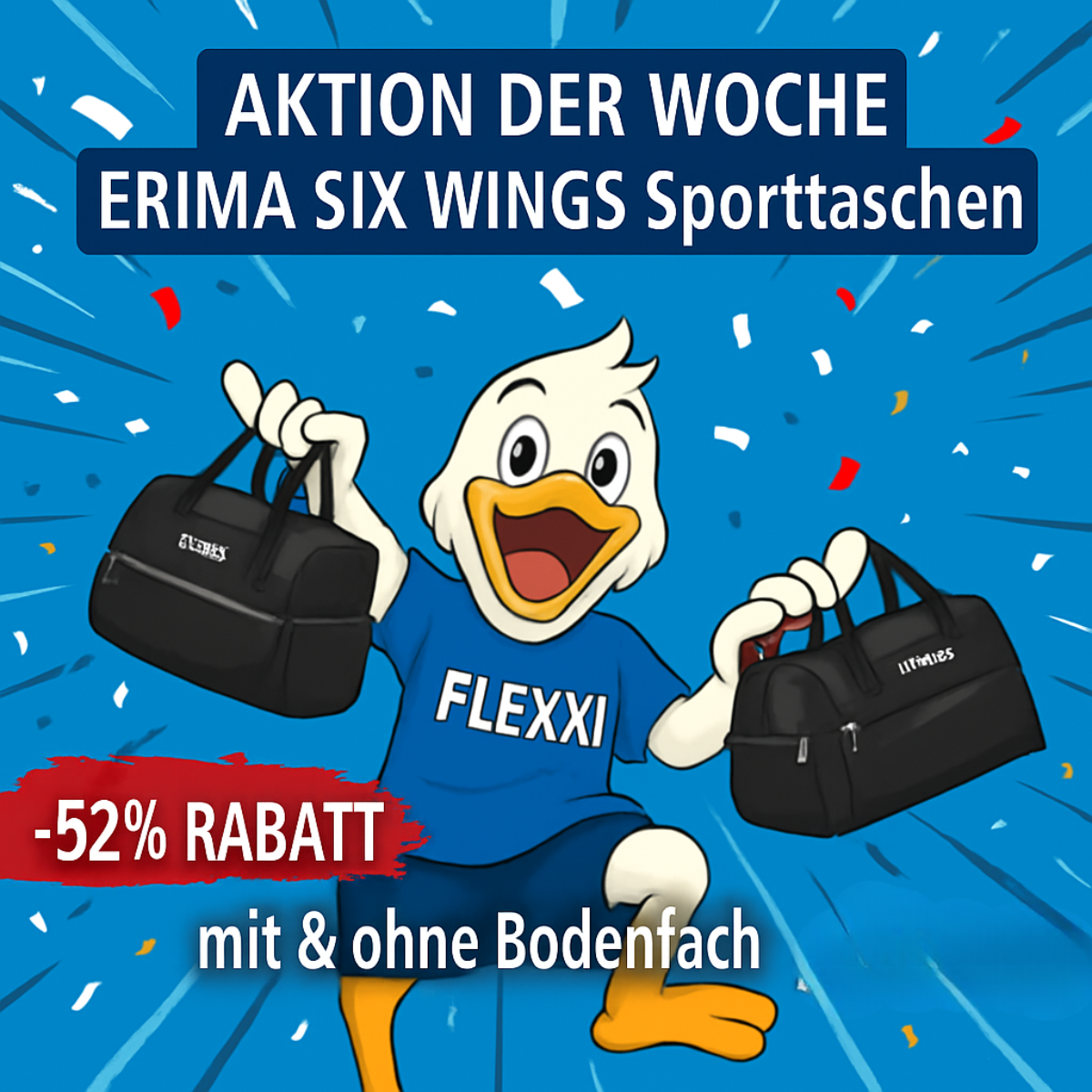 ERIMA Six Wings Sporttaschen mit & ohne Bodenfach – jetzt 52 % Rabatt