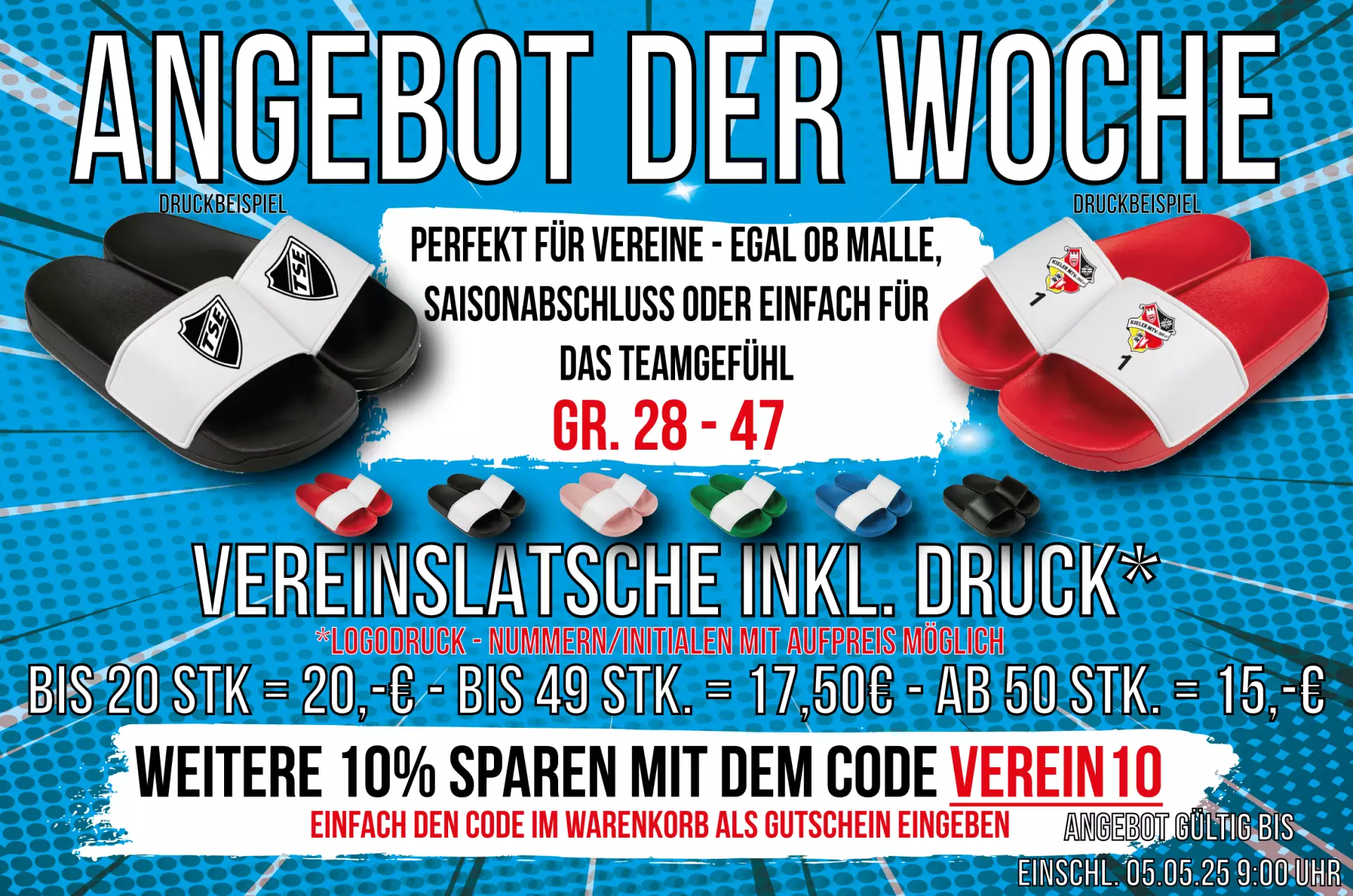 Flexxis Wochenhit: Vereinslatschen mit individuellem Druck