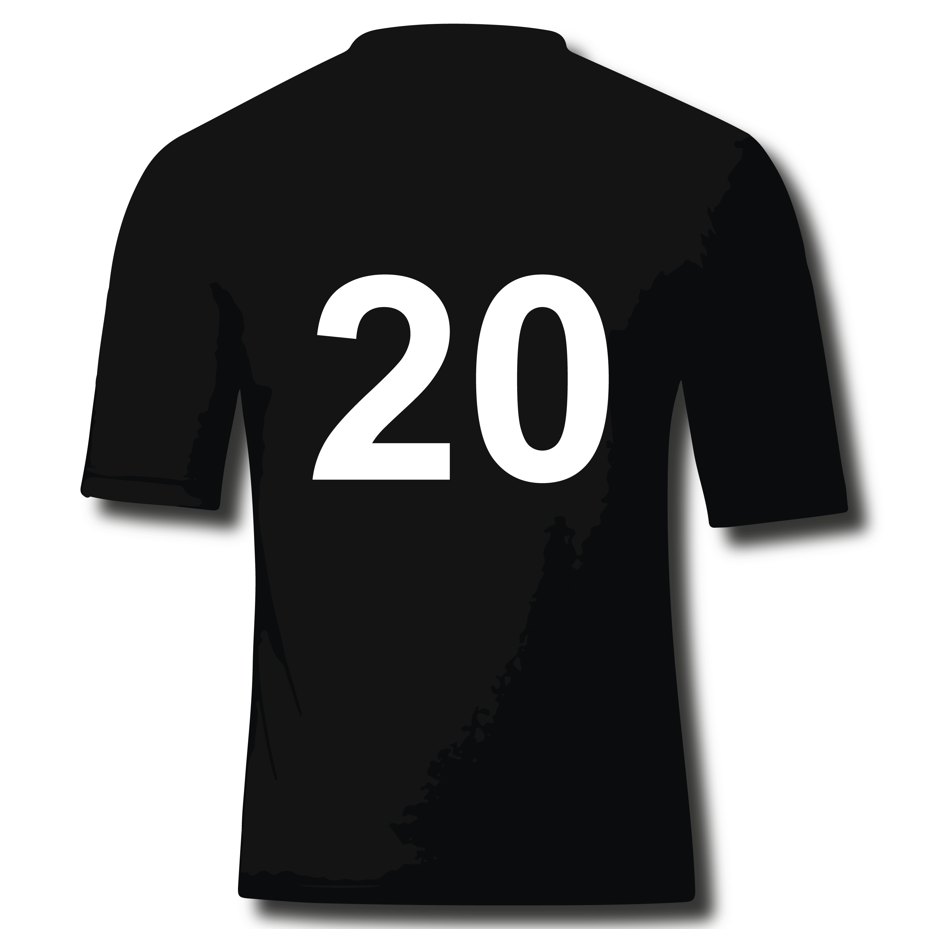 große Nummer auf Oberteile