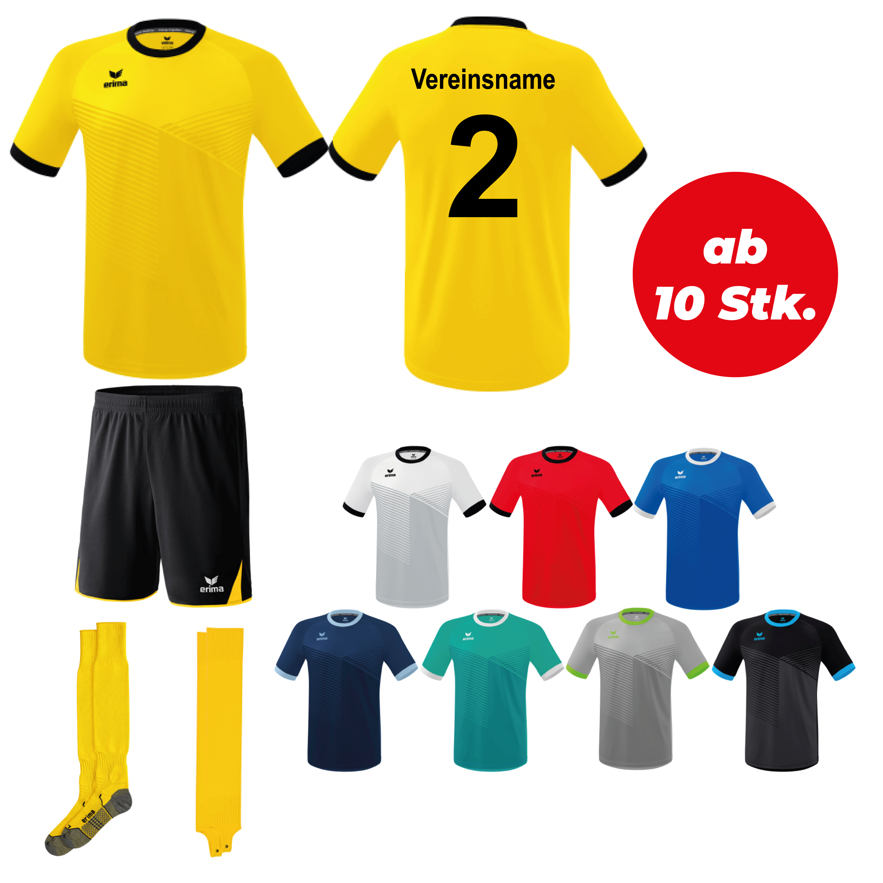 Trikotsatz Fußball Erima MANTUA ab 10 Stk. inkl. Druck