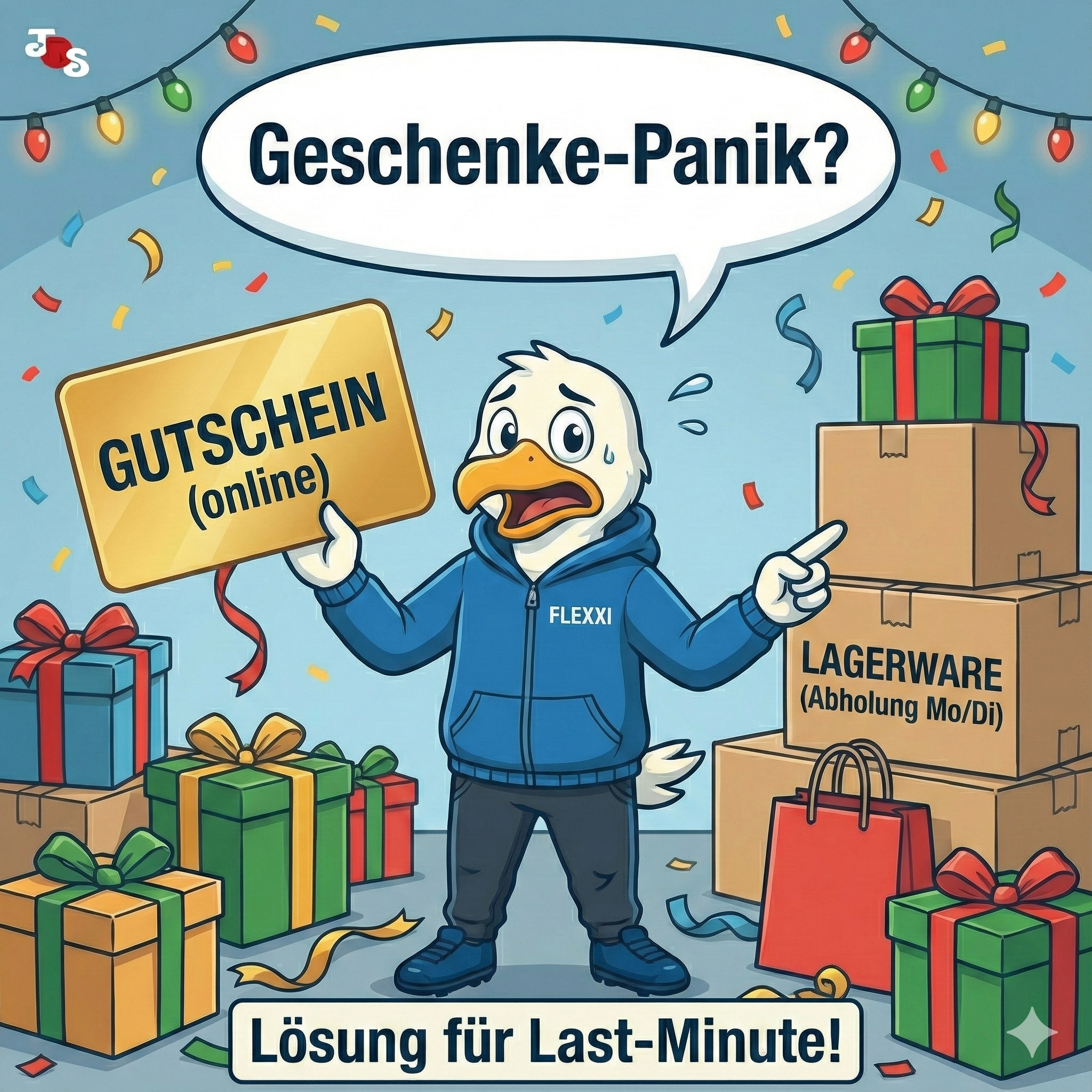 Geschenke-Panik? Gutschein & Lagerware retten das Fest