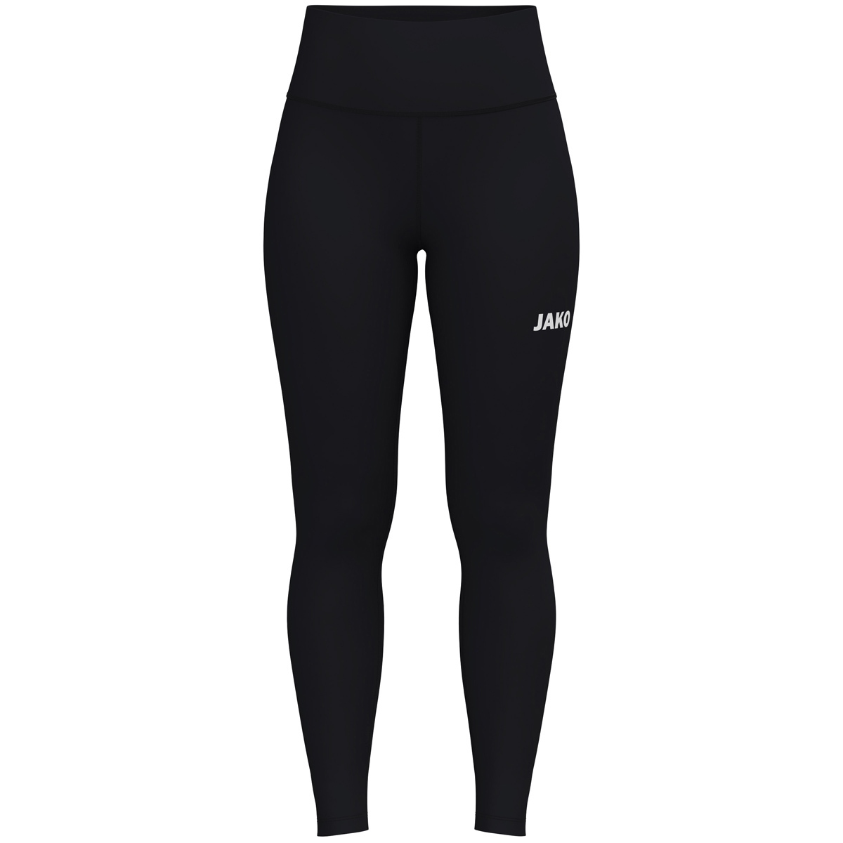 leggings, schwarz, hoher-taillensaum, skinny-fit, logo