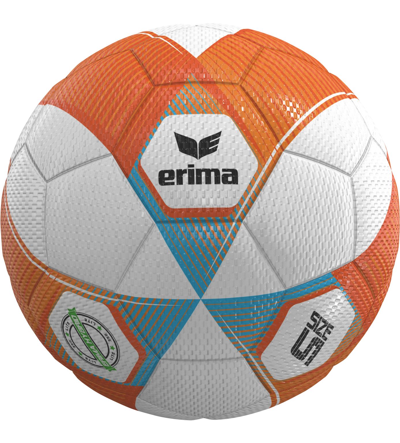 Fußball, Soccerball, Geräuschloses Design, Kunststoffoberfläche, Orangenes Muster