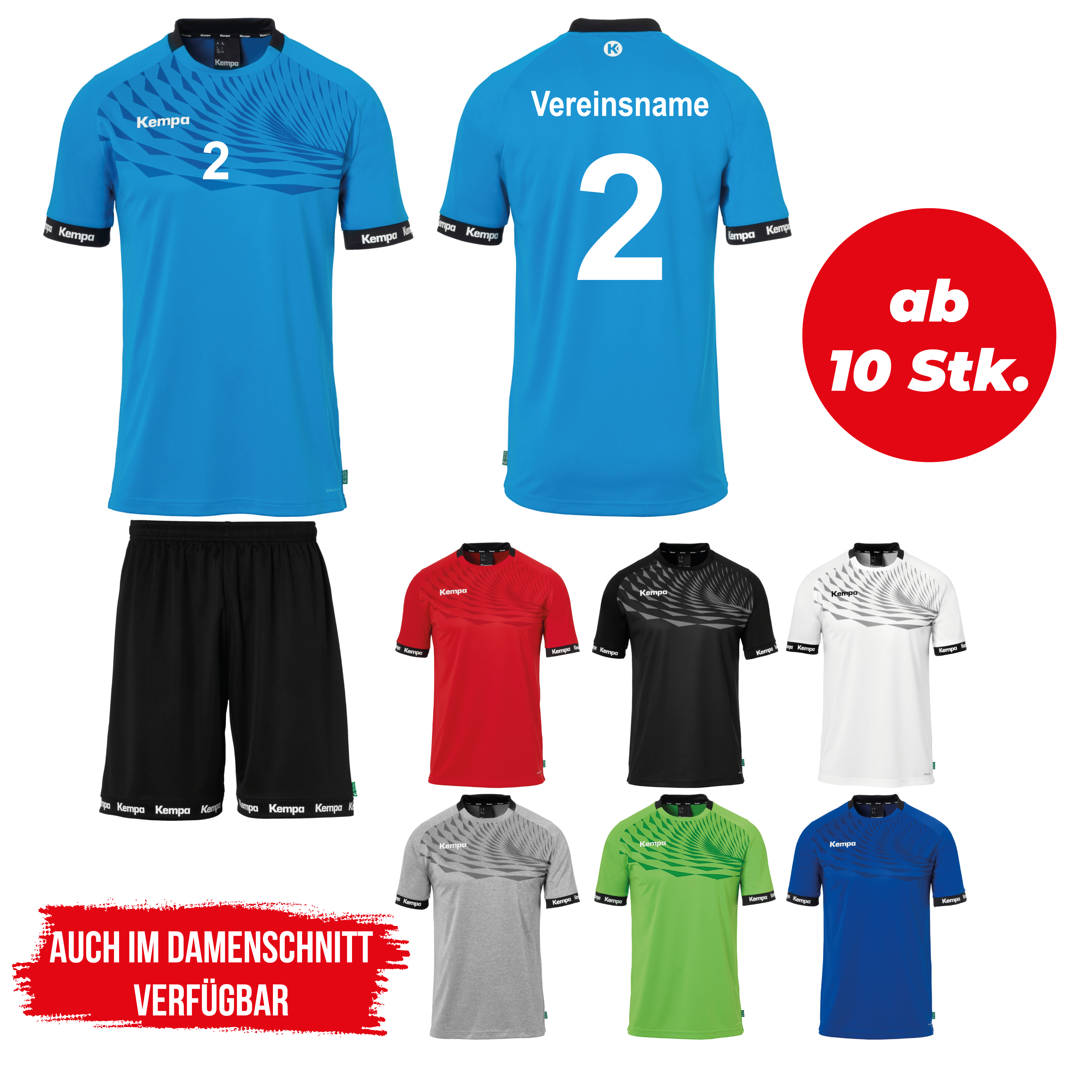 Trikotsatz Handball Kempa WAVE26 ab 10 Stk. inkl. Druck