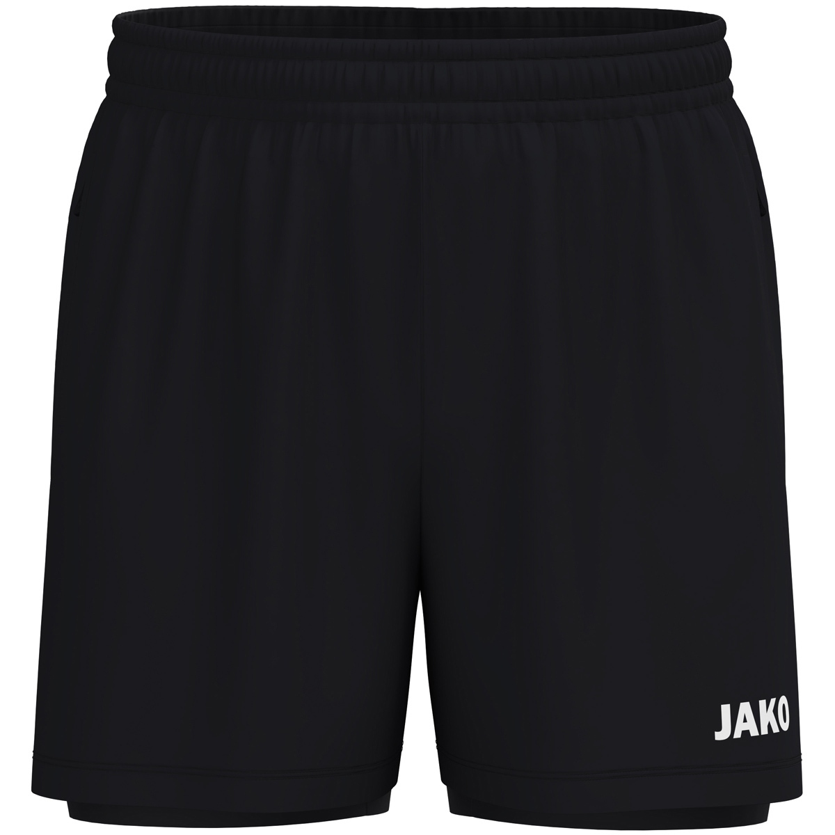 Shorts, Schwarz, Elastischer Bund, Minimale Markenpre4gung, Jako Logo
