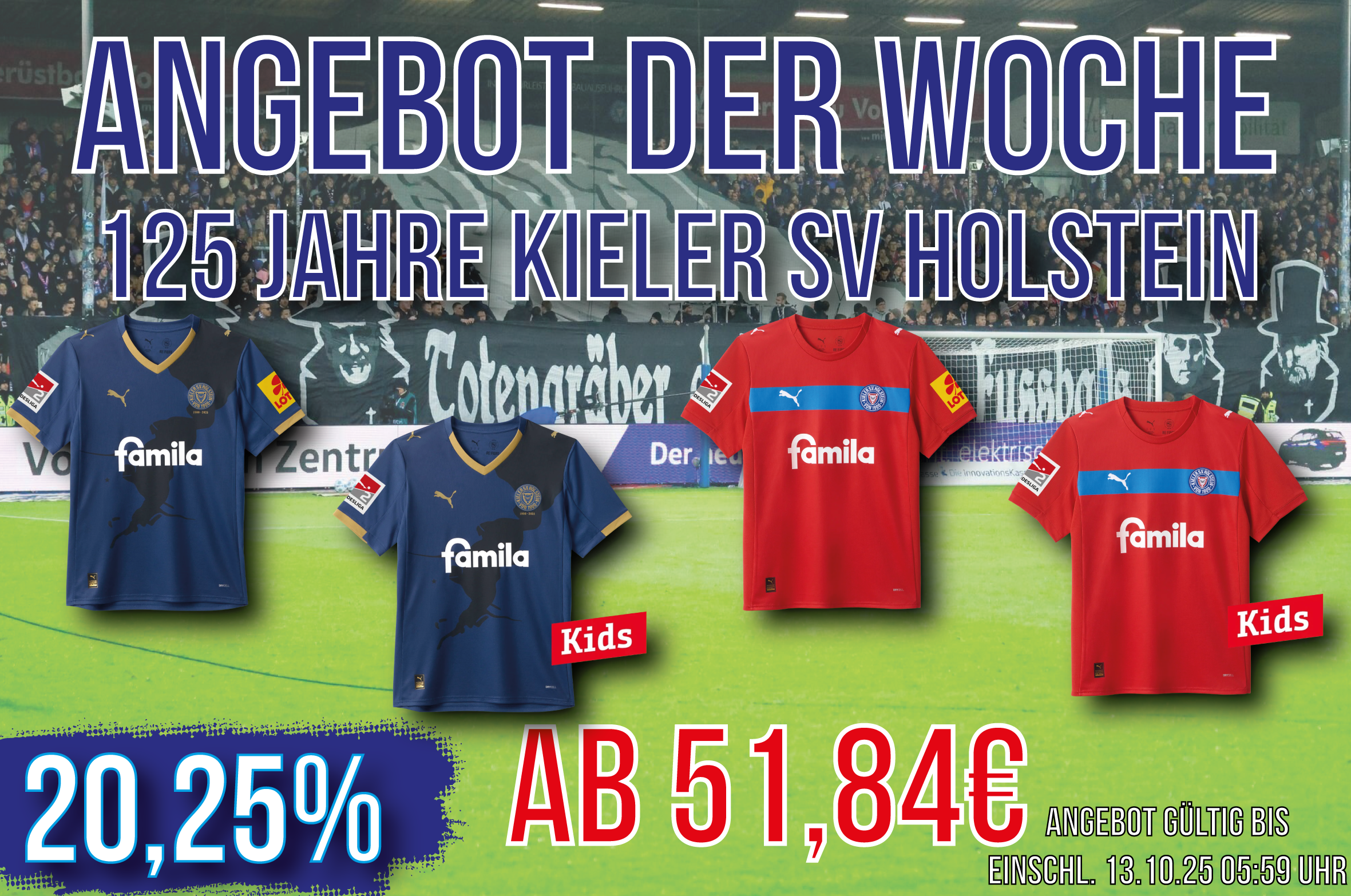 Flexxis Angebot der Woche: Kieler SV Trikots zum Jubiläum – 20,25% Rabatt!