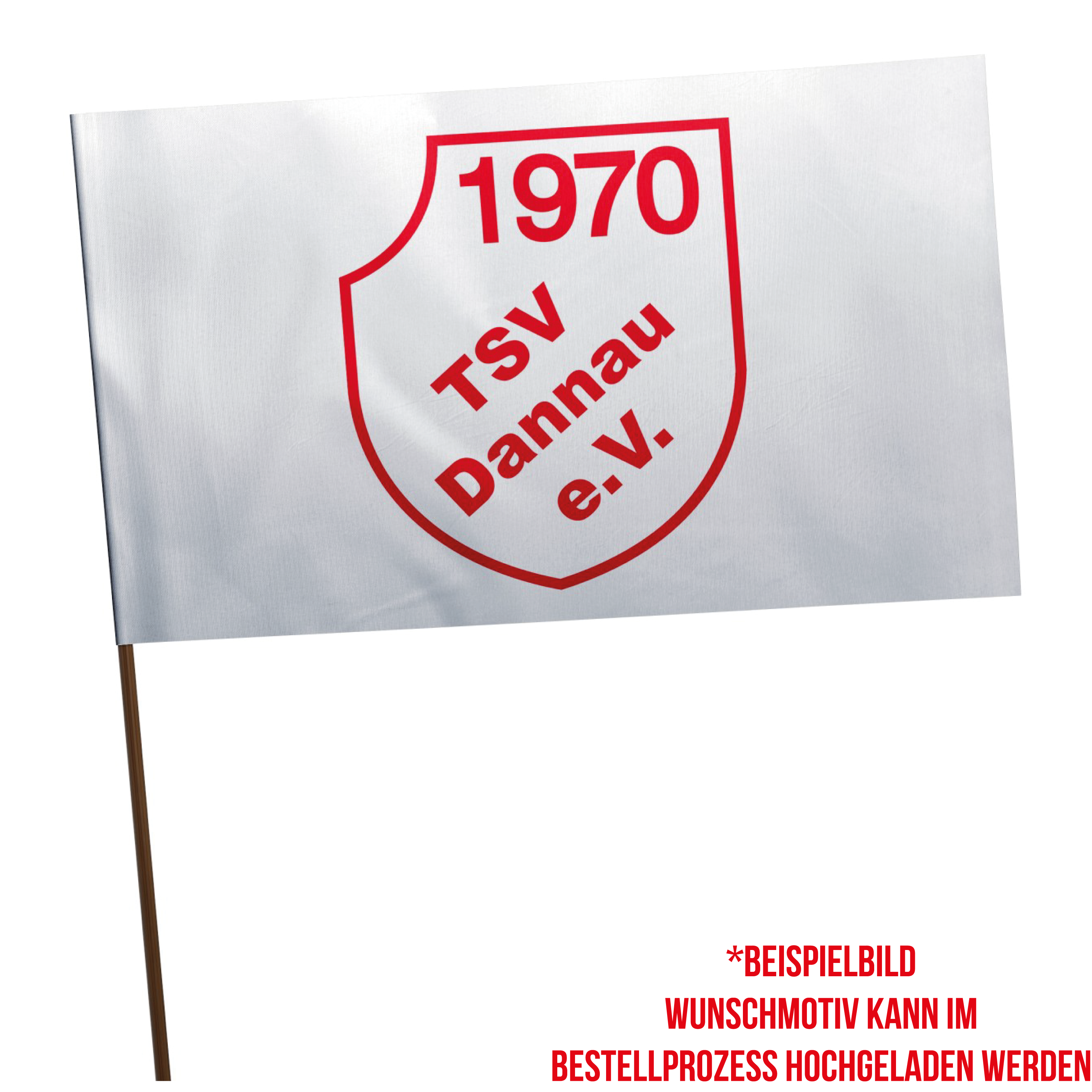 Schwenfahne mit Holzstab