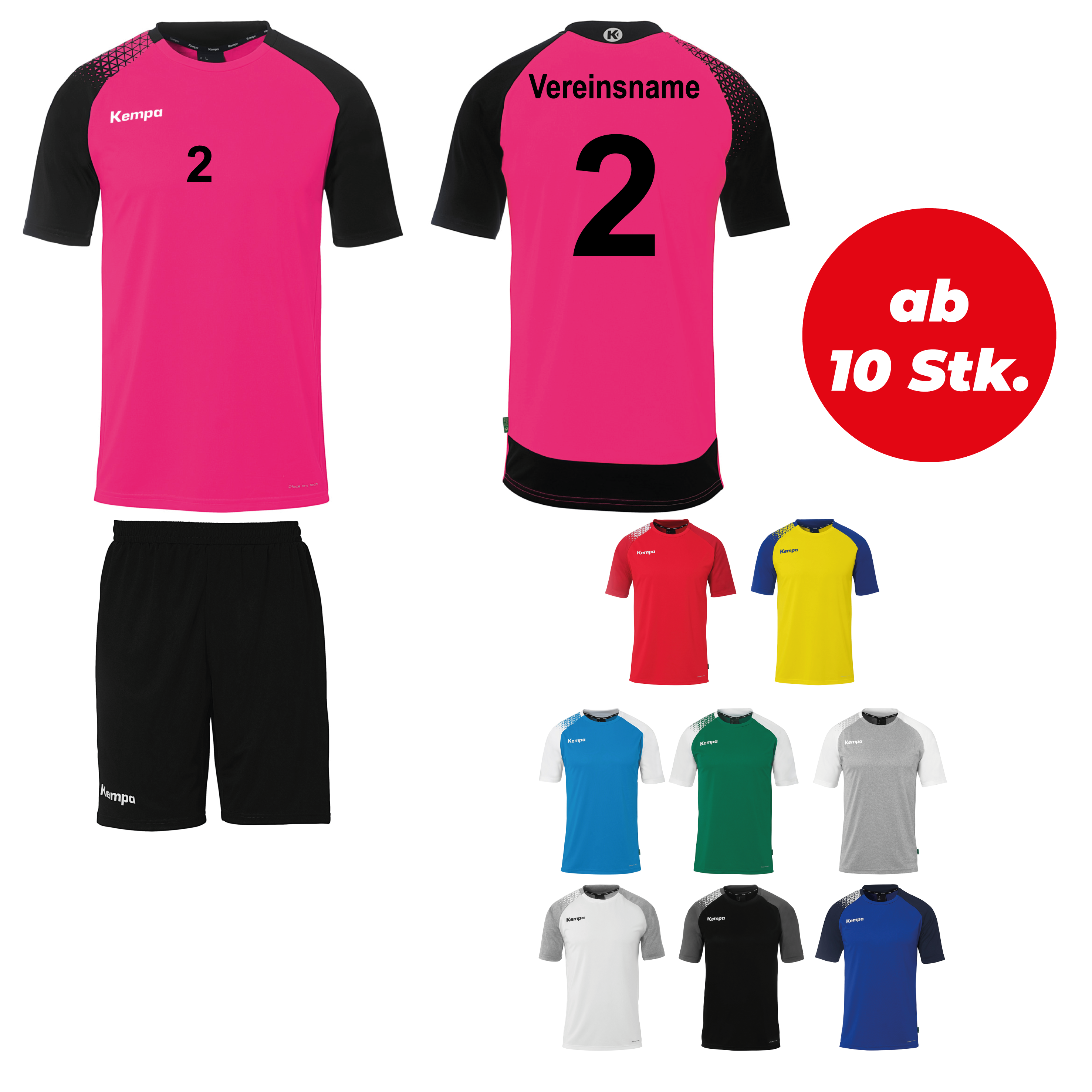 Trikotsatz Handball Kempa AMBITION28 ab 10 Stk. inkl. Druck