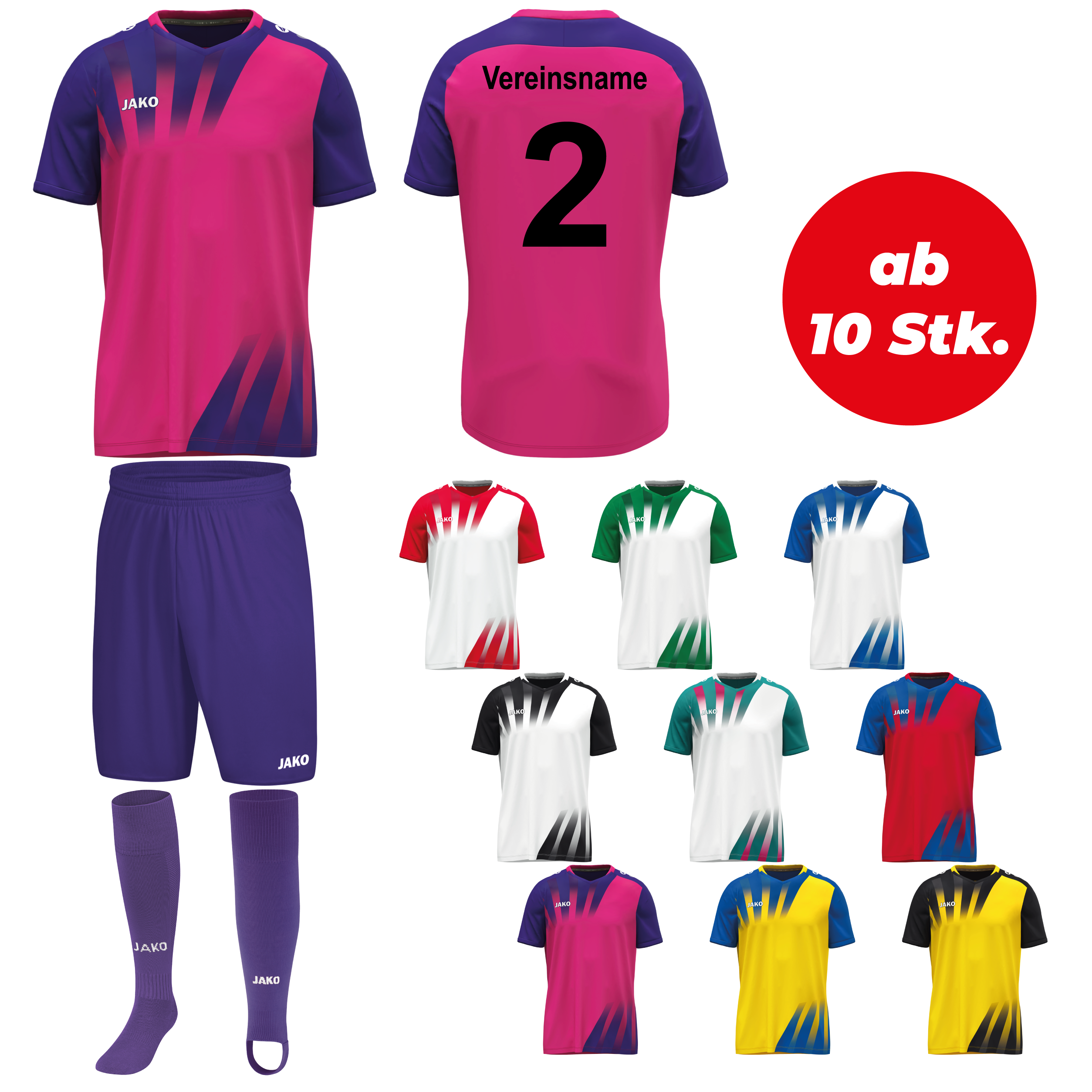 Trikotsatz Fußball Jako Vintage ab 10 Stk. inkl. Druck