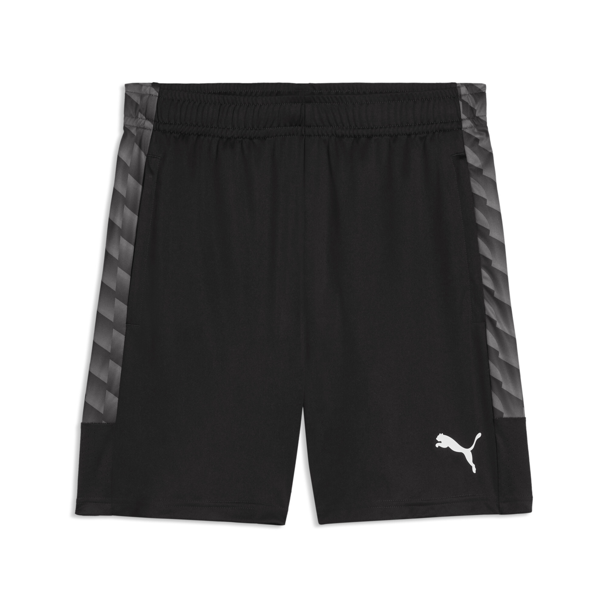 Shorts, Schwarz, Puma-Logo, elastischer Bund, Seitliche Streifen
