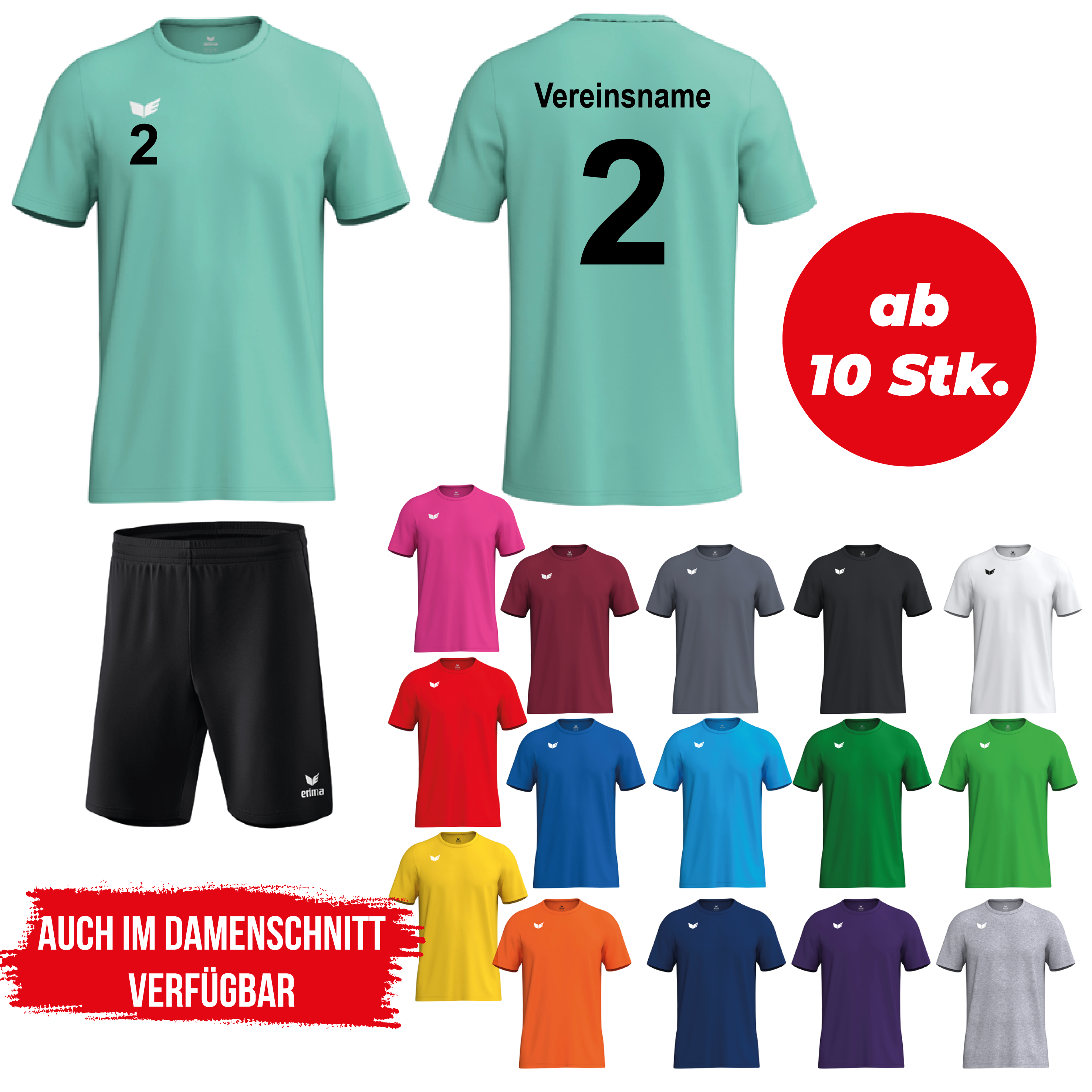 Trikotsatz Handball Erima INTRO ab 10 Stk. inkl. Druck
